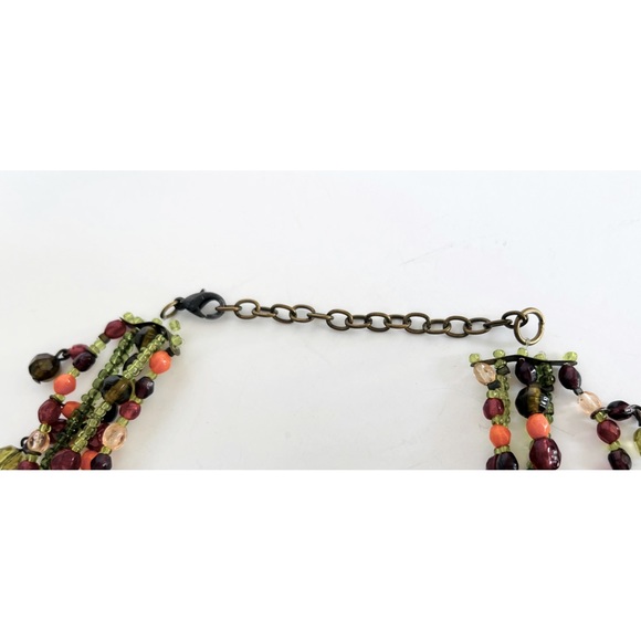 Artisan Multi Strand Beaded Choker Necklace - Picture 5 of 5